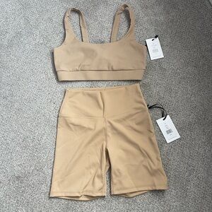 IVL Collective Ribbed Twist Sports Bra & Bike Short Set